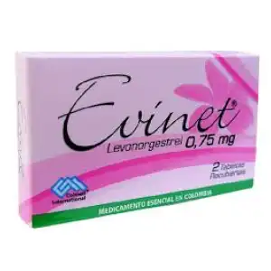 Cápsulas Evinet Levonorgestrel 0.75mg (2 unidades) miniatura 3